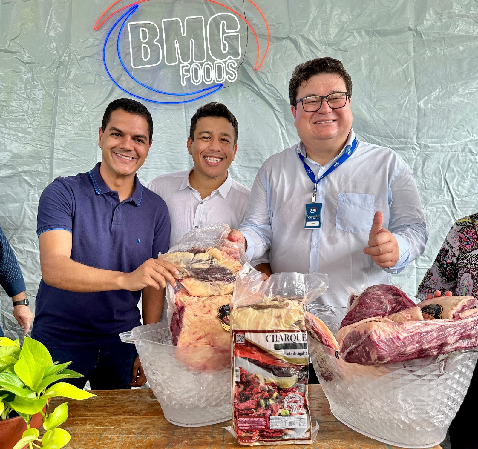 BMG Foods quality and production team in hygiene workwear at the plant office